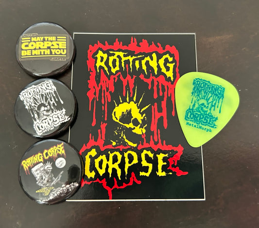 ROTTING CORPSE Button Sticker Pick pack
